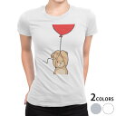ショッピングアニマル tシャツ レディース 半袖 白地 デザイン S M L XL Tシャツ ティーシャツ T shirt 005736 アニマル ハート　熊　キャラクター