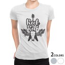 tシャツ レディース 半袖 白地 デザイン S M L XL Tシャツ ティーシャツ T shirt 014569 ギター 音楽 ロック