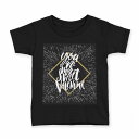 tシャツ キッズ 半袖 黒地 ブラック デザイン 90 100 110 120 130 140 150 Tシャツ ティーシャツ T shirt 012789 英語 文字 黒