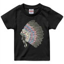 tシャツ キッズ 半袖 黒地 ブラック デザイン 90 100 110 120 130 140 150 Tシャツ ティーシャツ T shirt 016155 民族 外国