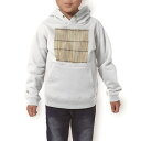 パーカー キッズ ホワイト グレー ブラック デザイン 110 130 150 parker hooded sweatshirt フーディ 白 黒 灰色 子供 男の子 女の子 008341 写真 すだれ 模様