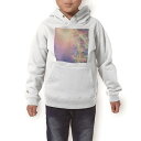 パーカー キッズ ホワイト グレー ブラック デザイン 110 130 150 parker hooded sweatshirt フーディ 白 黒 灰色 子供 男の子 女の子 012220 花 絵画 景色