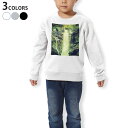 トレーナー キッズ 子供 長袖 ホワイト グレー ブラック デザイン 110 130 150 sweatshirt trainer 白 黒 灰色 裏パイル スウェット スエット 003545 写真 風景 景色