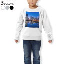 トレーナー キッズ 子供 長袖 ホワイト グレー ブラック デザイン 110 130 150 sweatshirt trainer 白 黒 灰色 裏パイル スウェット スエット 012280 観覧車 景色 夜景