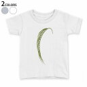 tシャツ キッズ 半袖 白地 デザイン 110 120 130 140 150 Tシャツ ティーシャツ T shirt 009525 植物 シンプル ピンク