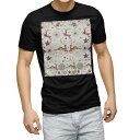 ショッピング星 tシャツ メンズ 半袖 ブラック デザイン XS S M L XL 2XL Tシャツ ティーシャツ T shirt　黒 008603 ユニーク カラフル　鹿　ベル　星　スター