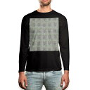 ロング tシャツ メンズ 長袖 ブラック デザイン XS S M L XL 2XL ロンT ティーシャツ 黒 black T shirt long sleeve 005665 模様 兎 動物