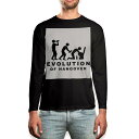 ロング tシャツ メンズ 長袖 ブラック デザイン XS S M L XL 2XL ロンT ティーシャツ 黒 black T shirt long sleeve 006168 人物 トイレ