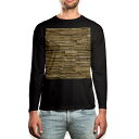 ロング tシャツ メンズ 長袖 ブラック デザイン XS S M L XL 2XL ロンT ティーシャツ 黒 black T shirt long sleeve 009669 壁紙 茶色 シンプル
