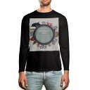 ロング tシャツ メンズ 長袖 ブラック デザイン XS S M L XL 2XL ロンT ティーシャツ 黒 black T shirt long sleeve 013937 海 イルカ 珊瑚