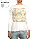 ロング tシャツ メンズ 長袖 ホワイト グレー デザイン XS S M L XL 2XL Tシャツ ティーシャツ T shirt long sleeve 000118 壁紙 茶色 お花