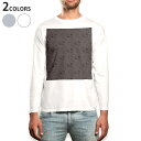 ロング tシャツ メンズ 長袖 ホワイト グレー デザイン XS S M L XL 2XL Tシャツ ティーシャツ T shirt long sleeve 000397 ペイズリー ダマスク 花