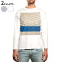 ロング tシャツ メンズ 長袖 ホワイト グレー デザイン XS S M L XL 2XL Tシャツ ティーシャツ T shirt long sleeve 002405 シンプル 水玉