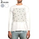 ショッピング星 ロング tシャツ メンズ 長袖 ホワイト グレー デザイン XS S M L XL 2XL Tシャツ ティーシャツ T shirt long sleeve 007512 白黒　星　スター　模様