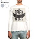 ロング tシャツ メンズ 長袖 ホワイト グレー デザイン XS S M L XL 2XL Tシャツ ティーシャツ T shirt long sleeve 011920 ロック 英字 かっこいい