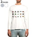 ロング tシャツ メンズ 長袖 ホワイト グレー デザイン XS S M L XL 2XL Tシャツ ティーシャツ T shirt long sleeve 013485 虫 昆虫 テントウムシ