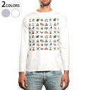 ロング tシャツ メンズ 長袖 ホワイト グレー デザイン XS S M L XL 2XL Tシャツ ティーシャツ T shirt long sleeve 015712 野球 運動 球技