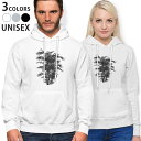 パーカー 男女 メンズ レディース 長袖 ホワイト グレー ブラック デザイン 150 S M L XL 2XL parker hooded sweatshirt フーディ 白 黒 灰色 015627 木 自然 樹木 モノクロ