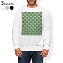 トレーナー メンズ 長袖 ホワイト グレー ブラック デザイン XS S M L XL 2XL sweatshirt trainer 白 黒 灰色 裏起毛 スウェット 009090 シンプル 水玉 ドット 緑