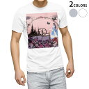tシャツ メンズ 半袖 ホワイト グレー デザイン XS S M L XL 2XL Tシャツ ティーシャツ T shirt 009099 童話モチーフ イラスト