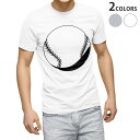 tシャツ メンズ 半袖 ホワイト グレー デザイン XS S M L XL 2XL Tシャツ ティーシャツ T shirt 010183 スポーツ 野球 ボール