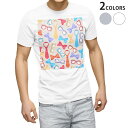 tシャツ メンズ 半袖 ホワイト グレー デザイン XS S M L XL 2XL Tシャツ ティーシャツ T shirt 012682 眼鏡 ネクタイ リボン
