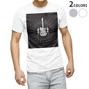 tシャツ メンズ 半袖 ホワイト グレー デザイン XS S M L XL 2XL Tシャツ ティーシャツ T shirt 016048 ギター 音楽 ロック