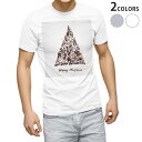 tシャツ メンズ 半袖 ホワイト グレー デザイン XS S M L XL 2XL Tシャツ ティーシャツ T shirt 016368 クリスマス ツリー
