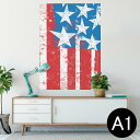 ポスター ウォールステッカー シール式ステッカー 飾り 594×841mm A1 写真 フォト 壁 インテリア おしゃれ 剥がせる wall sticker poster 011517 アメリカ 外国 国旗
