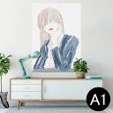 ポスター ウォールステッカー シール式ステッカー 飾り 594×841mm A1 写真 フォト 壁 インテリア おしゃれ 剥がせる wall sticker poster 014537 人物 おしゃれ ファッション