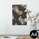 ポスター ウォールステッカー シール式ステッカー 飾り 210×297mm A4 写真 フォト 壁 インテリア おしゃれ 剥がせる wall sticker poster 011647 虎 龍 和柄