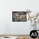 ポスター ウォールステッカー シール式ステッカー 飾り 148×210mm A5 写真 フォト 壁 インテリア おしゃれ 剥がせる wall sticker poster 023248 本棚 スピーカー 音楽