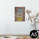 ポスター ウォールステッカー シール式ステッカー 飾り 148×210mm A5 写真 フォト 壁 インテリア おしゃれ 剥がせる wall sticker poster 008819 レンガ 文字 カラフル