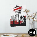 ポスター ウォールステッカー シール式ステッカー 飾り 257×364mm B4 写真 フォト 壁 インテリア おしゃれ 剥がせる wall sticker poster 001645 街 看板
