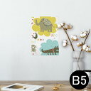 ポスター ウォールステッカー シール式ステッカー 飾り 182×257mm B5 写真 フォト 壁 インテリア おしゃれ 剥がせる wall sticker poster 004638 動物 キャラクター イラスト