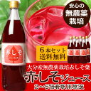 シソジュース 【送料無料】[赤しそジュース900ml 6本セット]【しそジュース】【紫蘇ジュース】