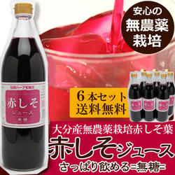 シソジュース [無糖　赤しそジュース 900ml 6本入り] 【送料無料】【しそジュース …...:kabosu:10000117