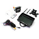 バックモニター 無線タイプ ガイドライン付き 12V/24V対応 バックカメラ & モニター セット 7インチ液晶バックモニター/オンダッシュ/ヘッドレスト