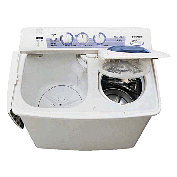 日立【HITACHI】4.5kg 2槽式洗濯機 PS-45A-W★青空【PS45A】