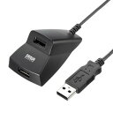 サンワサプライ【SanwaSupply】手元延長用2ポートUSB2.0ハブ（ブラック）USB-HEX215BK★【USBHEX215BK】5250円以上のお買い物で送料無料！（一部地域外）