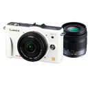 パナソニックデジタル一眼カメラ/ダブルレンズキットDMC-GF2W-W（シェルホワイト）★LUMIX5000円以上のお買い物で送料無料！（一部地域外）