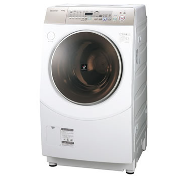 シャープ【右開き】10kg ドラム式洗濯乾燥機 ES-V530-NR（ゴールド系）★【ESV530】
