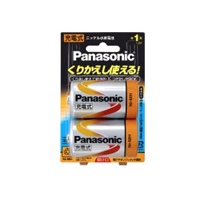パナソニック【Panasonic】ニッケル水素電池単1形 HHR-1NPS/2B★【HHR-1NPS-2B】