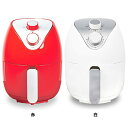 ノンオイルフライヤー ID1902送料無料 フライヤー オイル80%カット ヘルシー 水洗いOK タイマー付 最高温度200度 1.8L 省スペース 熱風循環式 揚げ物 赤 白【D】