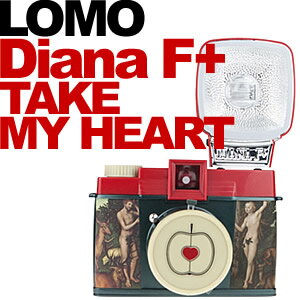 LOMO トイカメラ Diana F+ Take My Heart フラッシュ付属パッケー…...:kadenshop:10172942