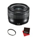 (フィルター&クロスセット)フジフイルム フジノンレンズ XC15-45MMF3.5-5.6OIS PZ B ブラック 標準ズームレンズ (FUJIFILM)