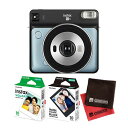 (フィルム20枚&クロス付)フジフイルム インスタントカメラ チェキスクエア instax SQUARE SQ6 アクアブルー (FUJIFILM)(SQ-6/ましかくチェキ/真四角チェキ) (快適家電デジタルライフ)