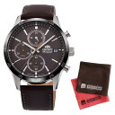 (クロスセット)(国内正規品)(オリエント)ORIENT 腕時計 RN-KU0004N (コンテンポラリー)CONTEMPORARY メンズ クロノグラフ(牛革バンド クオーツ 多針アナログ)(快適家電デジタルライフ)