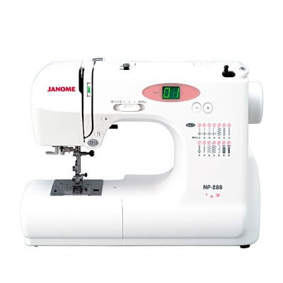 【ミシン】 ジャノメ コンピュータミシン NP-288&ミシン糸6色 セット【送料・代引き手数料無料】【ラッピング不可】【快適家電デジタルライフ】