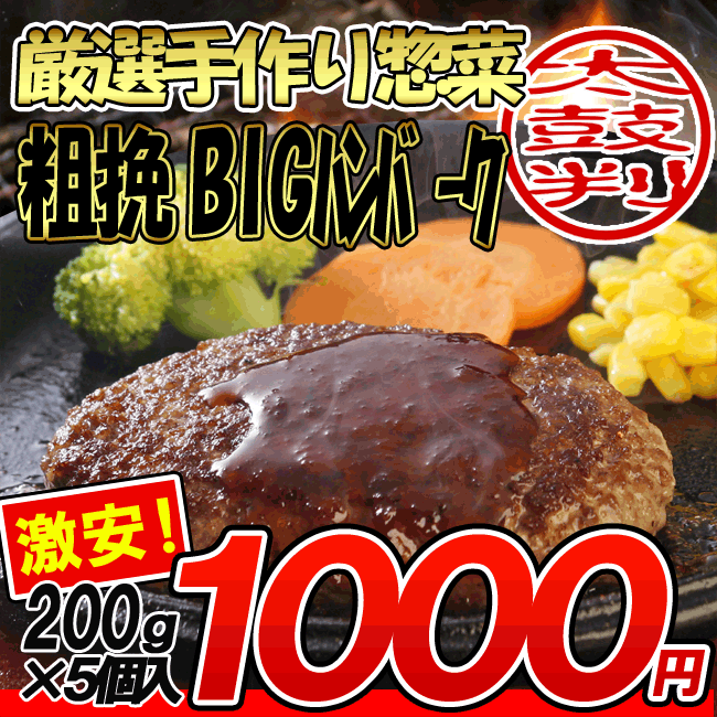 【累計6,000個以上完売】国産牛100%ハンバーグ(200g×5個)【yo-ko0815】